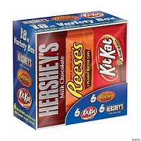 HERSHEY'S Full Size Chocolate Candy Bar Variety Pack (Hershey's, Reese's, Kit Kat) 18 Count