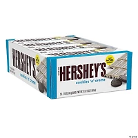 HERSHEY'S Full Size Cookies 'n' Creme Candy Bar, 1.55 oz, 36 Count