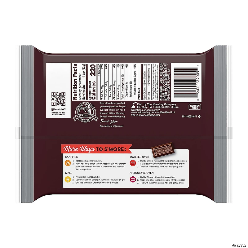 HERSHEY'S Full Size Milk Chocolate Bars 6-Pack, 1.55 oz, 2 Pack