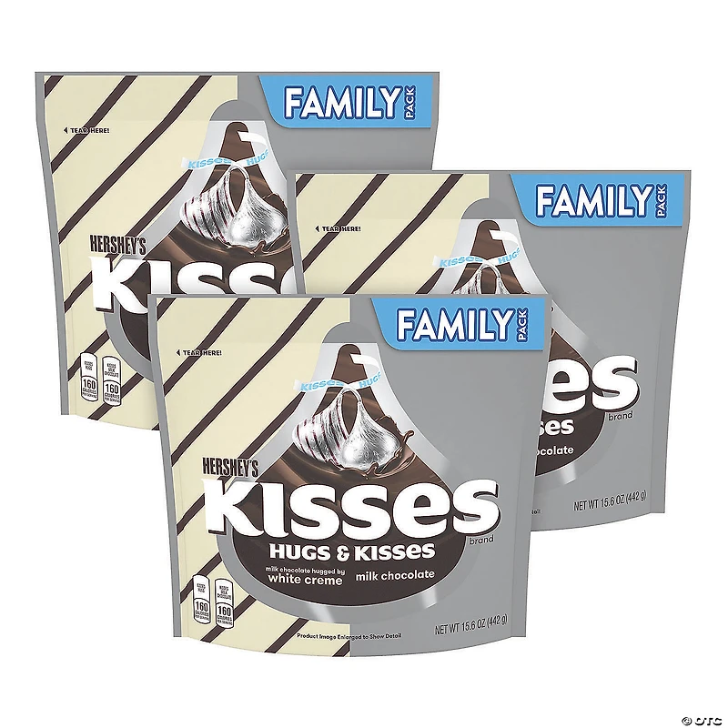 HERSHEY'S KISSES and HUGS Chocolate Candy Assortment, 15.6 oz, 3 Pack