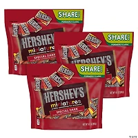 HERSHEY'S Miniatures Dark Chocolate Candy Assortment, Share Pack, 10.1 oz, 3 Pack