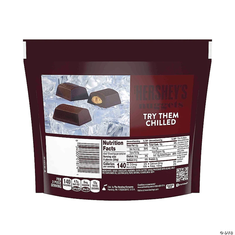 HERSHEY'S NUGGETS SPECIAL DARK Mildly Sweet Chocolate with Almonds Candy, 10.1 oz, 3 Pack