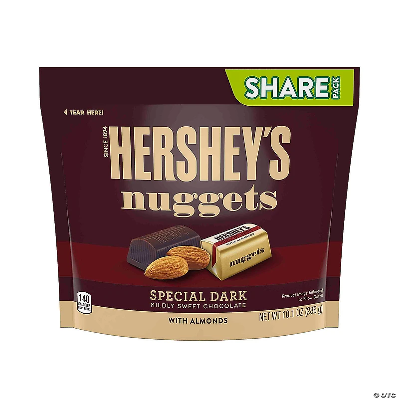HERSHEY'S NUGGETS SPECIAL DARK Mildly Sweet Chocolate with Almonds Candy, 10.1 oz, 3 Pack
