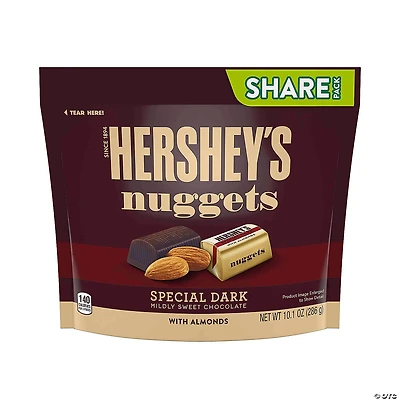 HERSHEY'S NUGGETS SPECIAL DARK Mildly Sweet Chocolate with Almonds Candy, 10.1 oz, 3 Pack