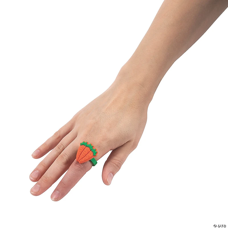 Hip Hop Bunny Cards with Carrot Ring - 12 Pc.