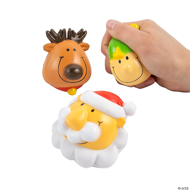 Holiday Character Stress Toys - 12 Pc.