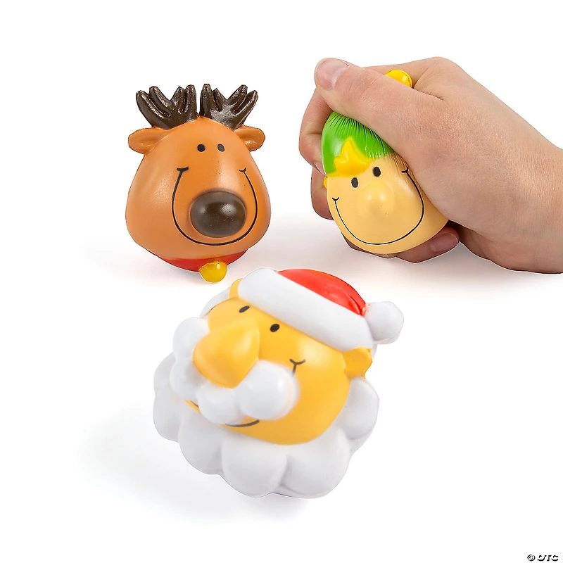 Holiday Character Stress Toys - 12 Pc.