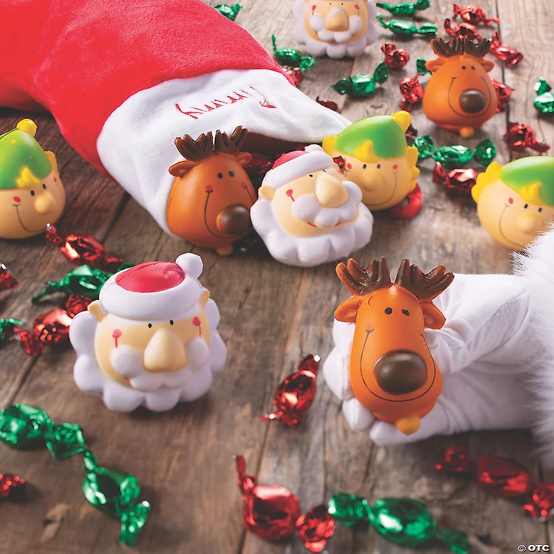 Holiday Character Stress Toys - 12 Pc.