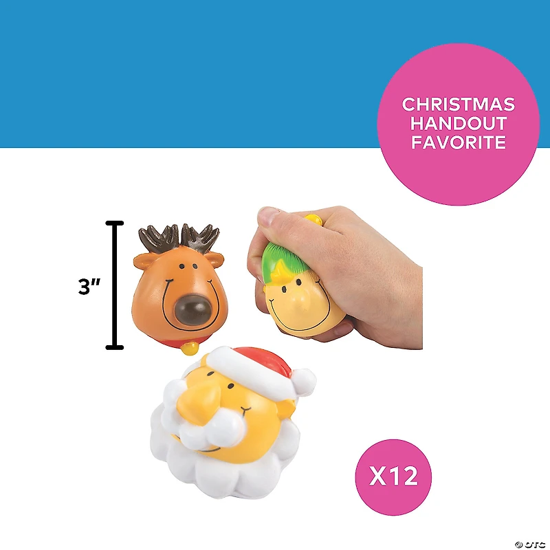 Holiday Character Stress Toys - 12 Pc.