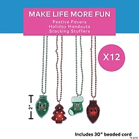Holiday Light-Up Necklaces - 12 Pc.