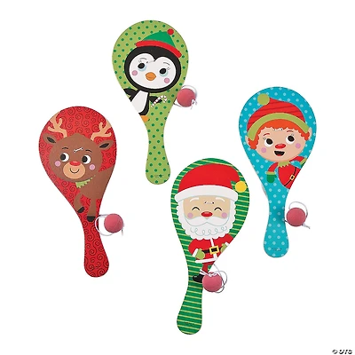Holiday Paddleball Games - 12 Pc.
