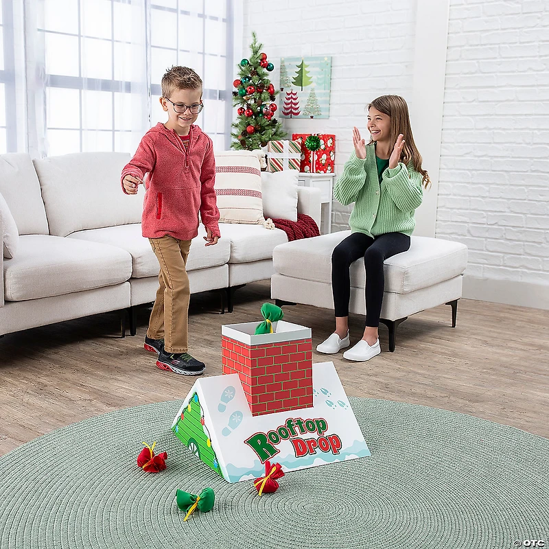 Holiday Rooftop Drop Bean Bag Toss Game