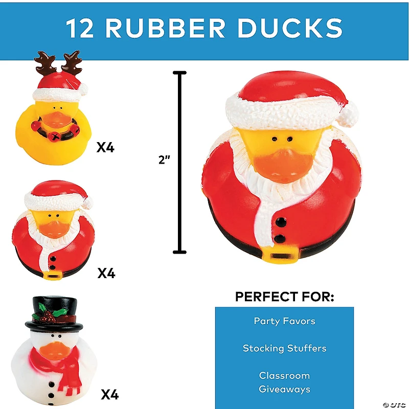 Holiday Rubber Ducks - 12 Pc.