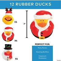 Holiday Rubber Ducks - 12 Pc.