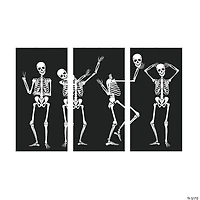 Humorous Skeletons Backdrop Halloween Decoration - 3 Pc.