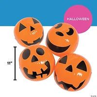 Inflatable 11" Jack-O’-Lantern Medium Beach Balls - 12 Pc.