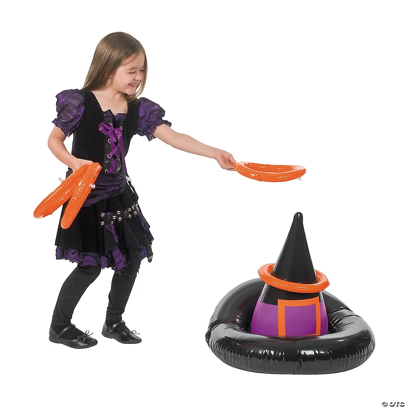 Inflatable Witch Hat Ring Toss Halloween Game