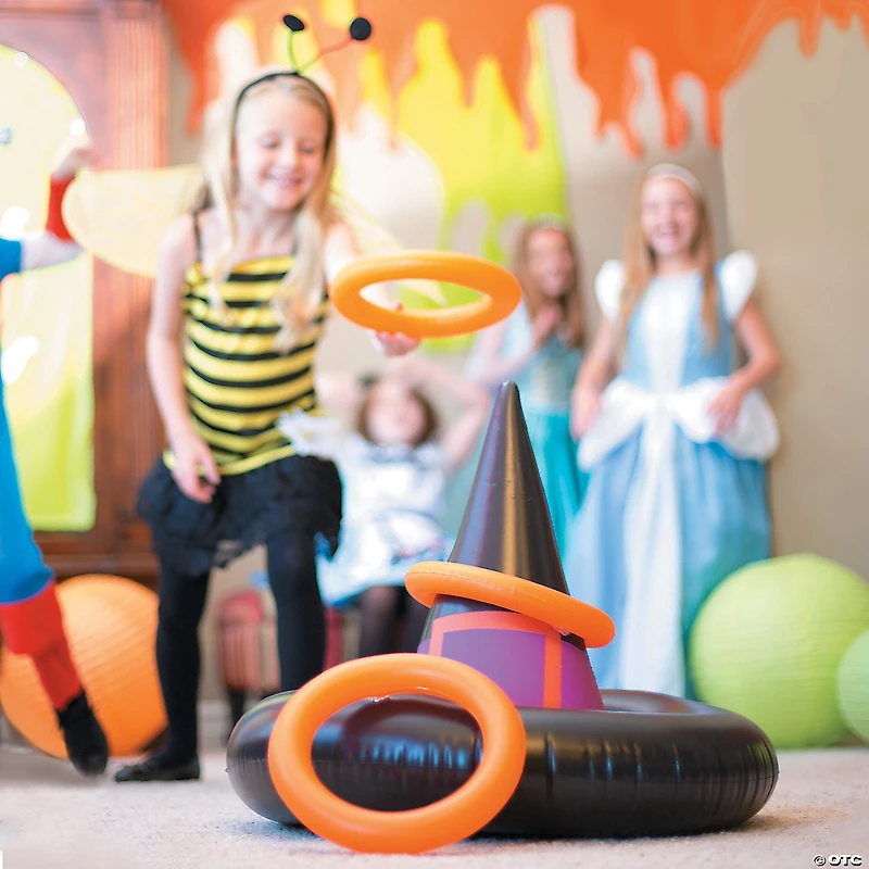 Inflatable Witch Hat Ring Toss Halloween Game