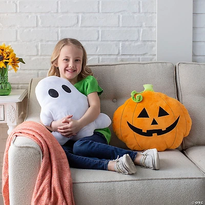 Jack-O’-Lantern & Ghost-Shaped Halloween Pillows - 2 Pc.