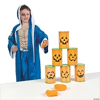 Jack-O’-Lantern Can Bean Bag Toss Game