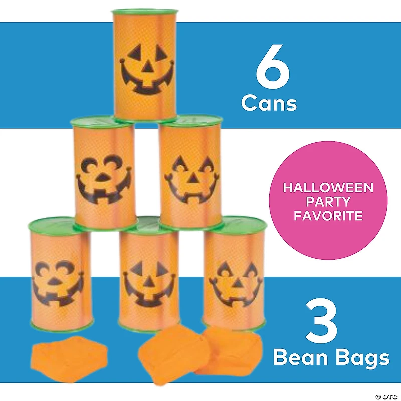 Jack-O’-Lantern Can Bean Bag Toss Game