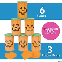Jack-O’-Lantern Can Bean Bag Toss Game