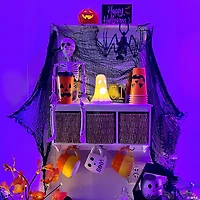 Jack-O’-Lantern Paper Coffee Cups with Lids - 12 Pc.