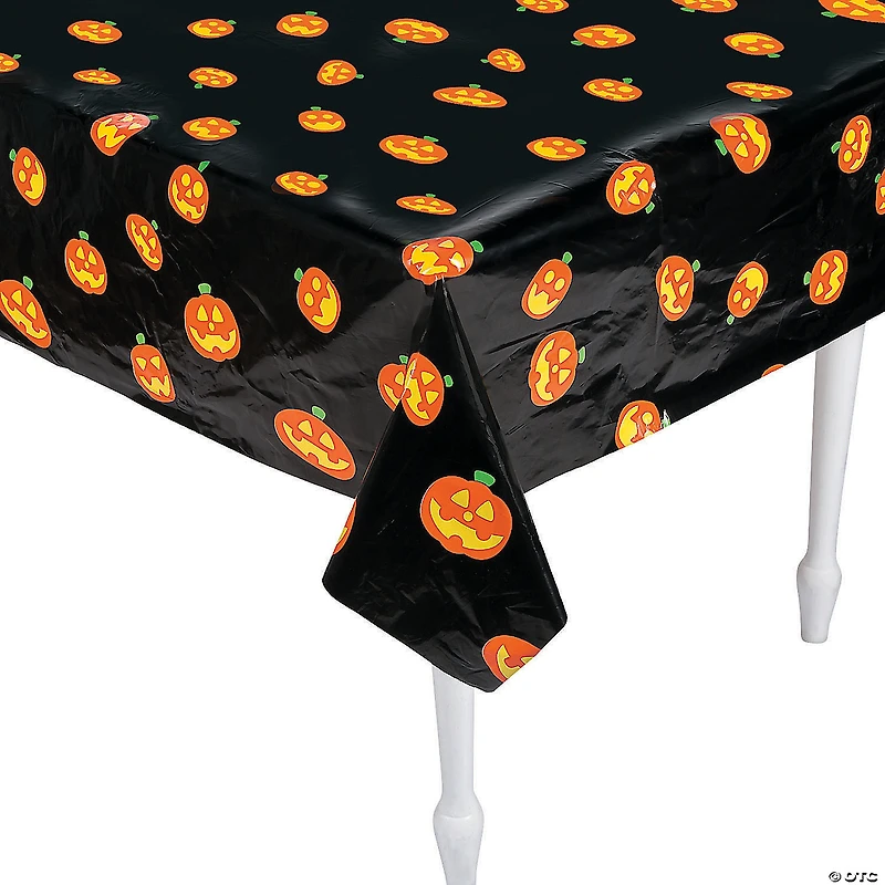 Jack-O’-Lantern Plastic Tablecloth Roll