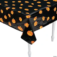 Jack-O’-Lantern Plastic Tablecloth Roll