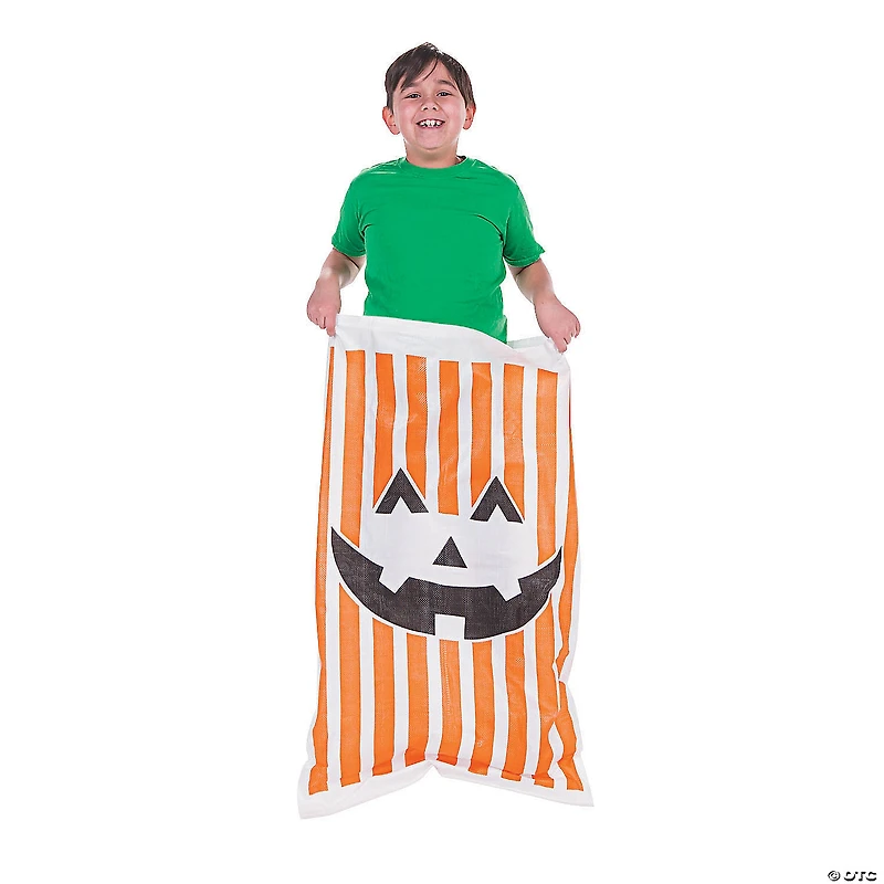 Jack-O’-Lantern Potato Sack Race Bags - 12 Pc.