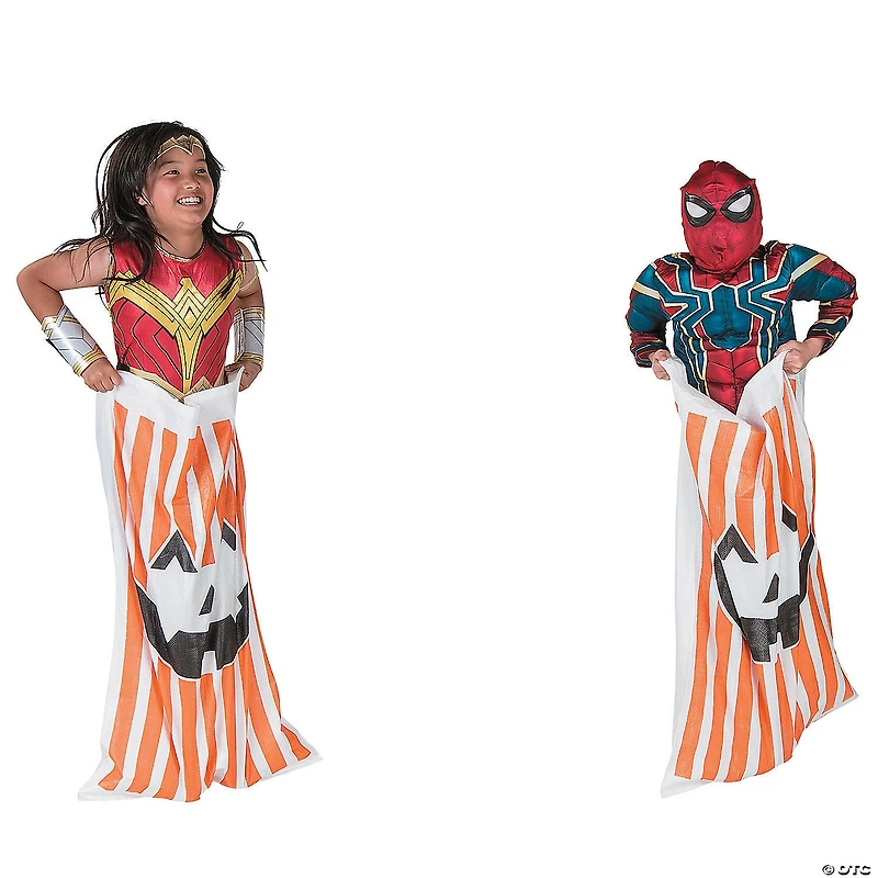 Jack-O’-Lantern Potato Sack Race Bags - 12 Pc.