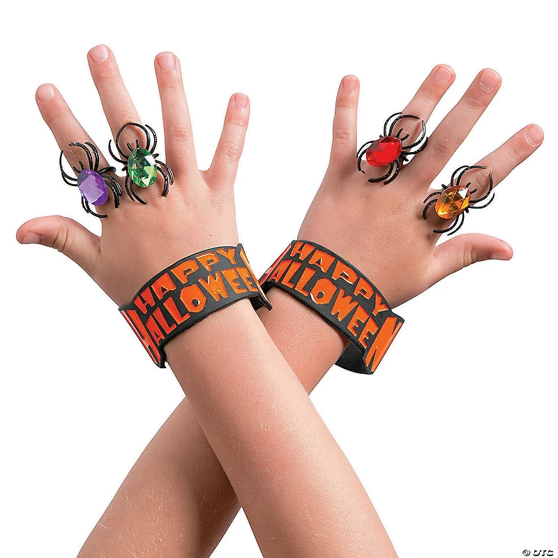 Jewel Spider Plastic Rings
