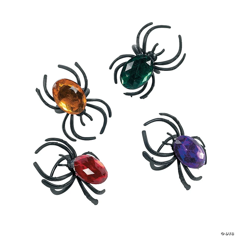 Jewel Spider Plastic Rings