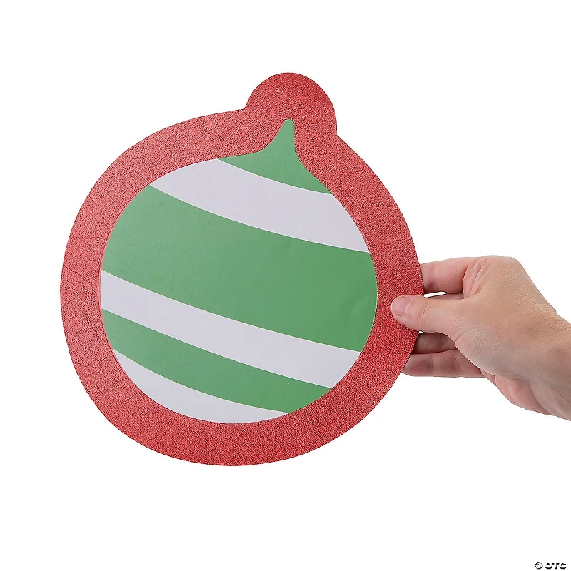 Jumbo Glitter Christmas Ornament Cutouts - 6 Pc.