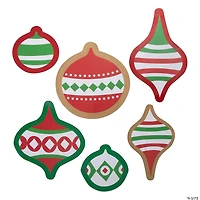 Jumbo Glitter Christmas Ornament Cutouts - 6 Pc.