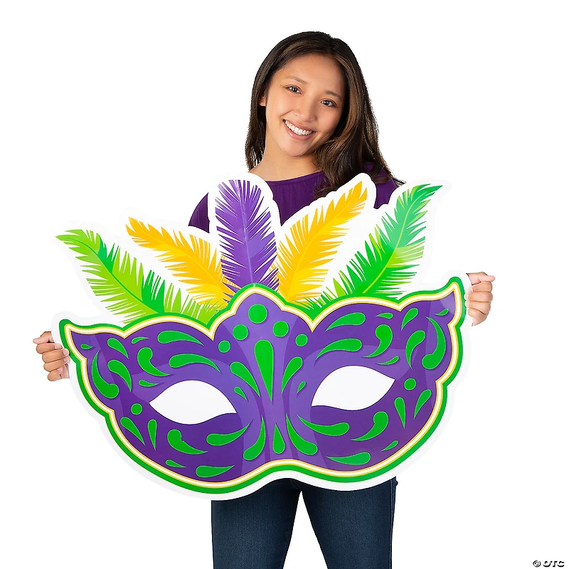Jumbo Mardi Gras Mask Cutouts - 6 Pc.
