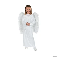 Kid’s Angel Costume with Wings & Candle - Small/Medium