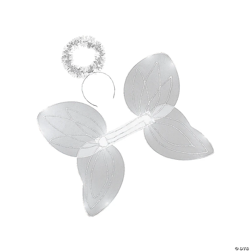Kid’s White Angel Wings & Halo Headband - 2 Pc.