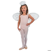 Kid’s White Marabou Angel Wings & Halo Headband - 2 Pc.