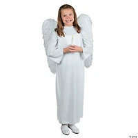 Kids Angel Costume with Wings & Candle - Large/Extra Large