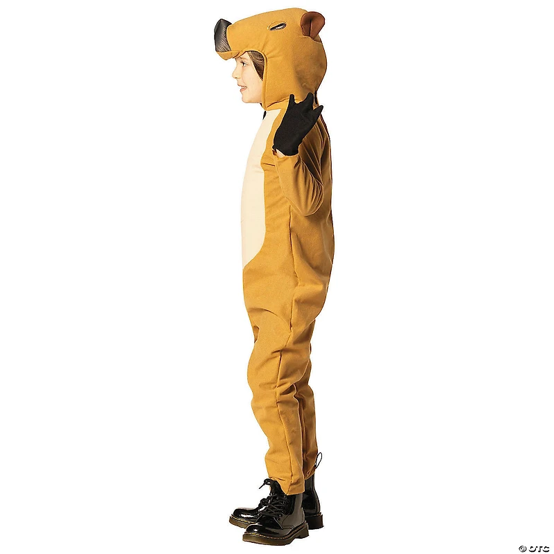 Kids Capybara Hooded Jumpsuit Costume - 3-6