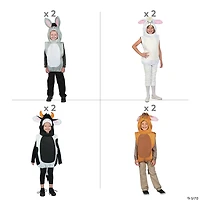 Kids Deluxe Nativity Animal Costume Assortment - 8 Pc.