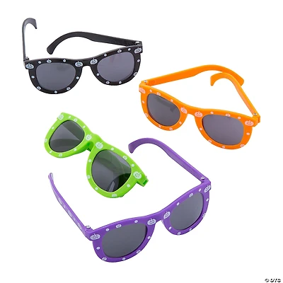 Kids’ Halloween Jack-O’-Lantern Print Sunglasses - 12 Pc.