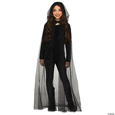 Kids Hooded Sparkle Cape Costume Accessory