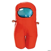 Kids Inflatable Among Us™ Red Imposter Costume - One Size
