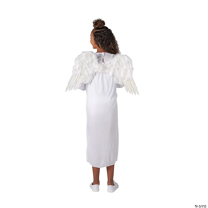 Kids’ L/XL White Angel Gown with Wings - 2 Pc.