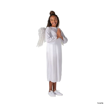 Kids’ L/XL White Angel Gown with Wings - 2 Pc.