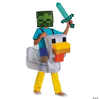 Kids Minecraft™ Chicken Jockey Ride-On Pop-Out Costume - One Size