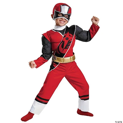 Kids Muscle Ninja Steel Red Ranger Costume