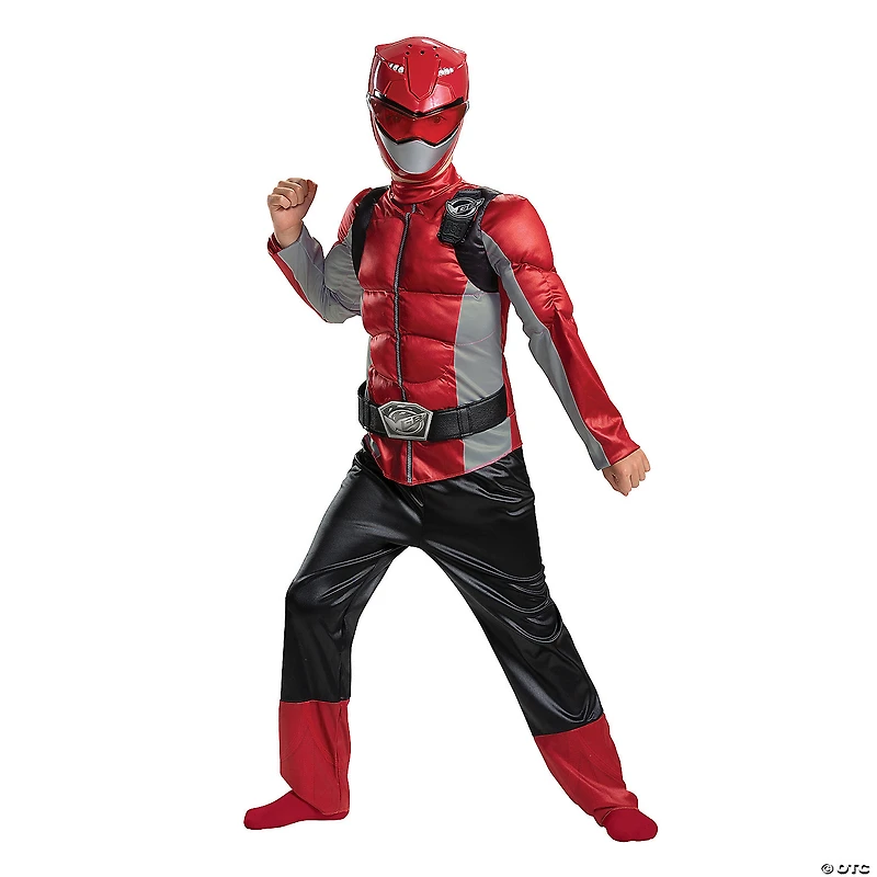 Kids Muscle Power Rangers Beast Morphers™ Red Ranger Jumpsuit Costume